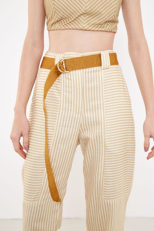 Calça Estampa Lençóis Com Cinto - Est Lencois Off