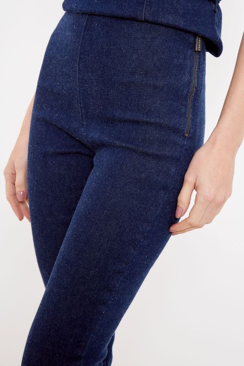 Calça Jeans Elástico Nó Cós - Jeans