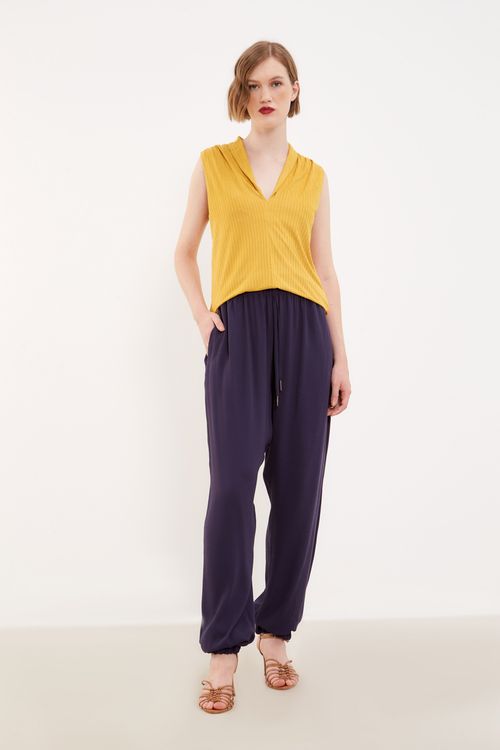 Blusa Malha Gola - Amarelo Mostarda