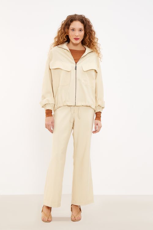 Jaqueta Casual Com Zíper - Off Frio