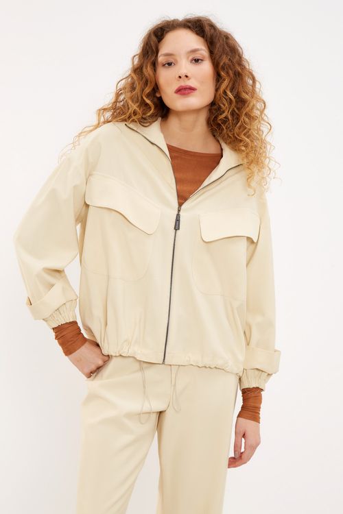 Jaqueta Casual Com Zíper - Off Frio