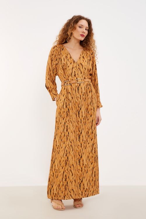 Vestido Longo Estampa Felino - Est Felino