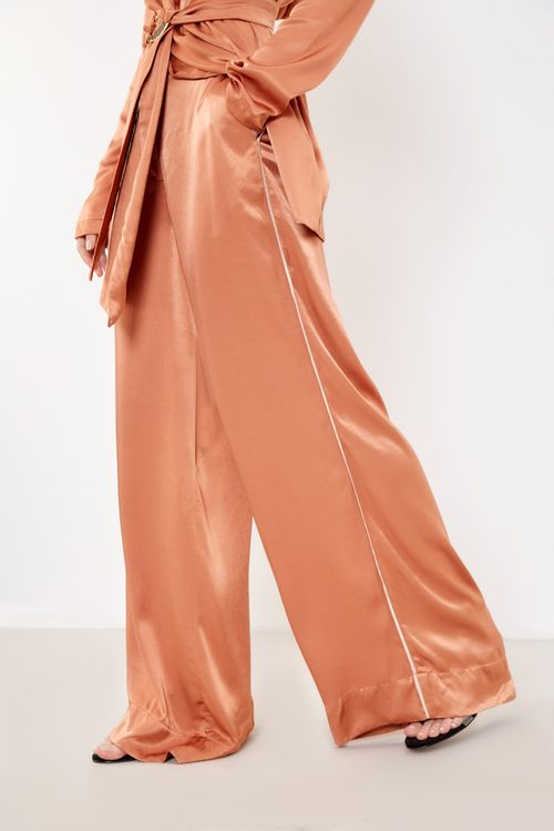 Calça Pantalona Alfaiataria - Cobre