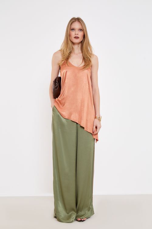 Blusa Assimétrica Alcinha - Cobre