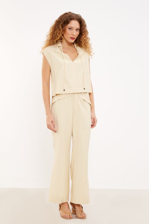 Calça New Flare Casual - Off Frio