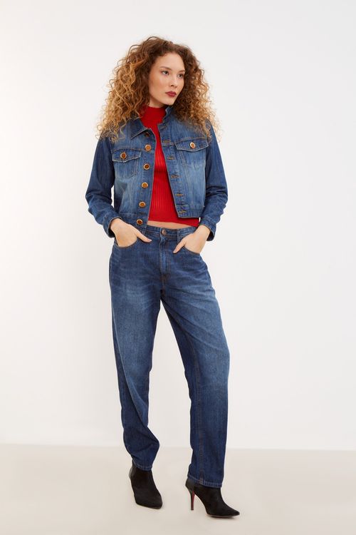 Jaqueta Jeans Cropped