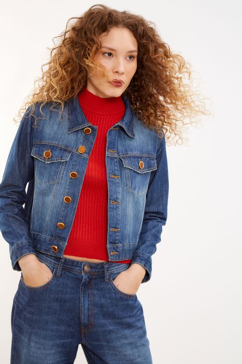 Jaqueta Jeans Cropped - Jeans