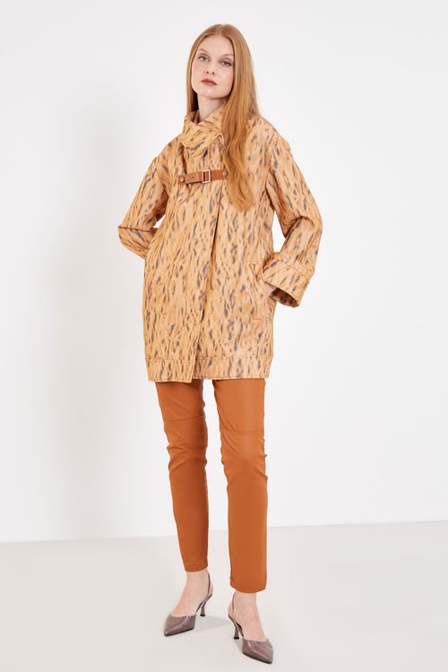 Trench Coat Estampa Felino - Est Felino