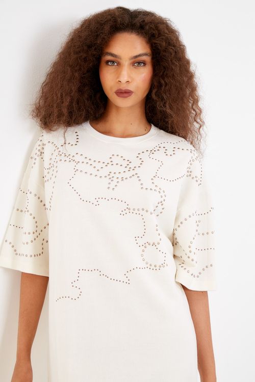 Vestido Malha Petúnia - Off White