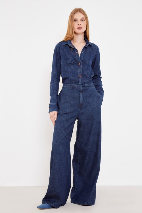 Calça Jeans Pantalona - Jeans