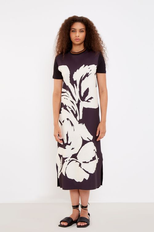 Vestido Malha Gardênia - Preto