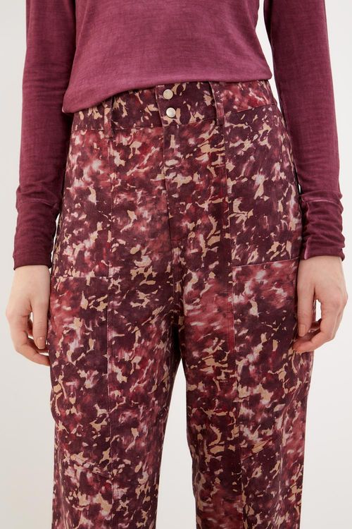 Calça Estampa Orquídea Aquarelada - Est Mancha Rosa