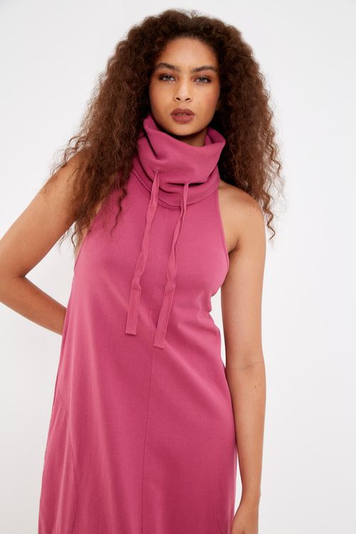 Vestido Malha Golão - Purpura Escura