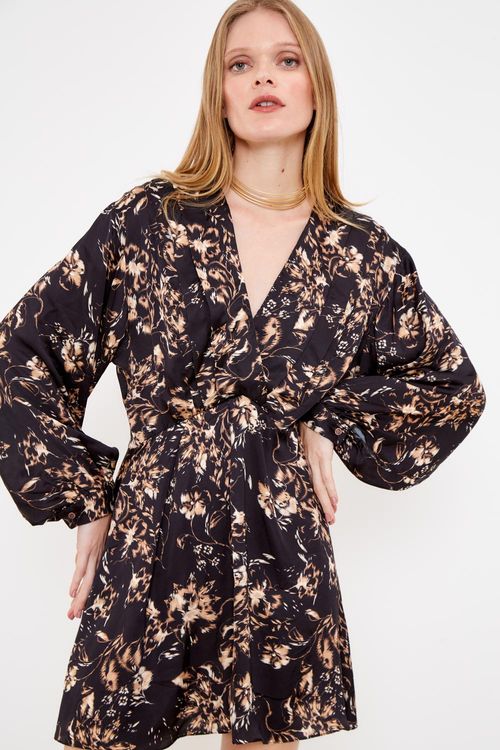 Vestido Curto Estampa Noturna - Est Noturna