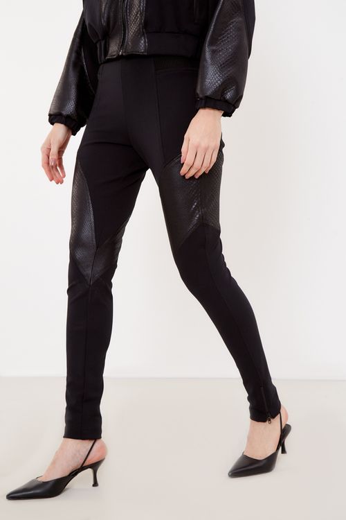 Calça Malha Resinada - Preto