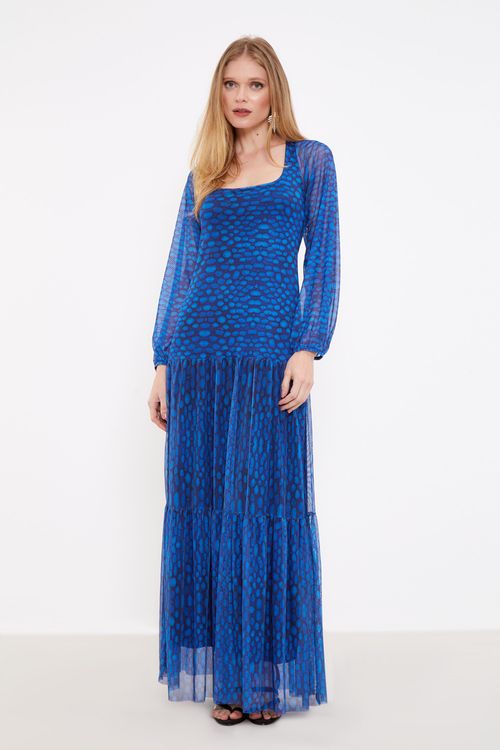 Vestido Malha Estampa Astro Blue - Est Astro Blue