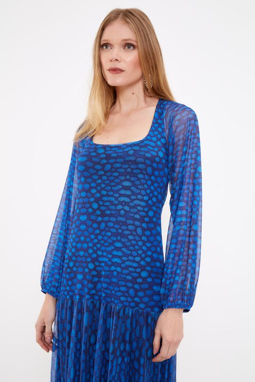 Vestido Malha Estampa Astro Blue - Est Astro Blue