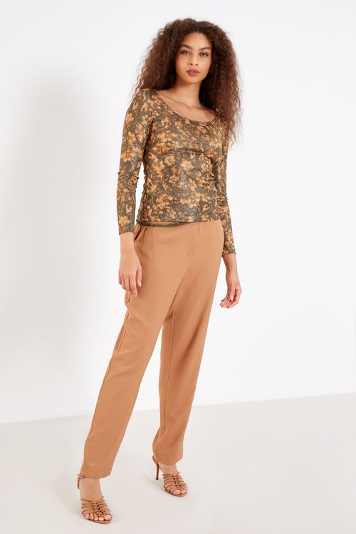 Blusa Malha Estampa Noturna Mini - Noturna Ouro