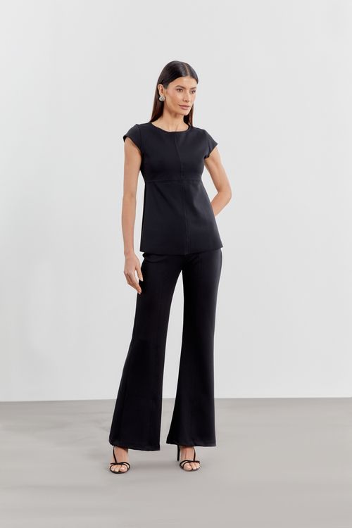 Calça Malha Alfaiataria - Preto