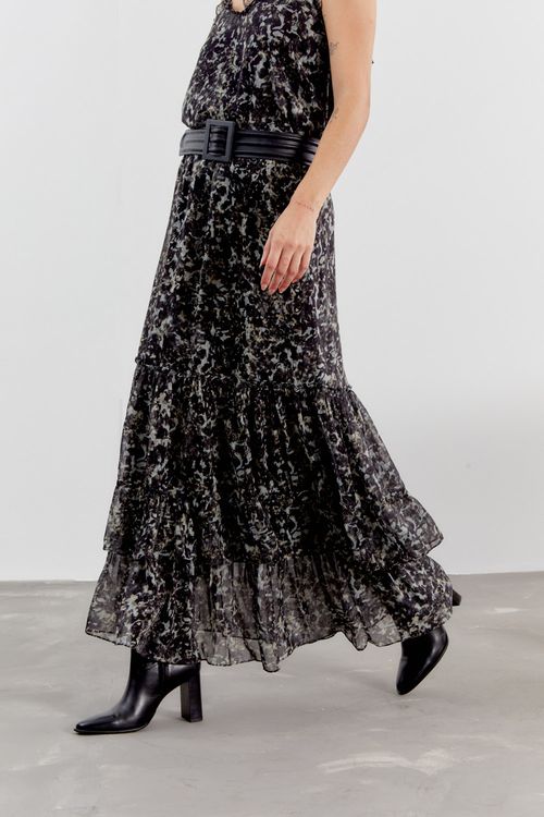 Saia Estampa Cianita Amarração - Est Cianita