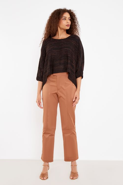 Calça Tecno Recortes - Ambar Escuro
