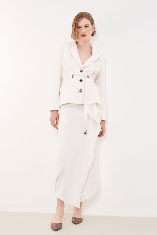 Blazer Max Acinturado - Off White