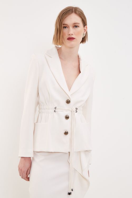 Blazer Max Acinturado - Off White