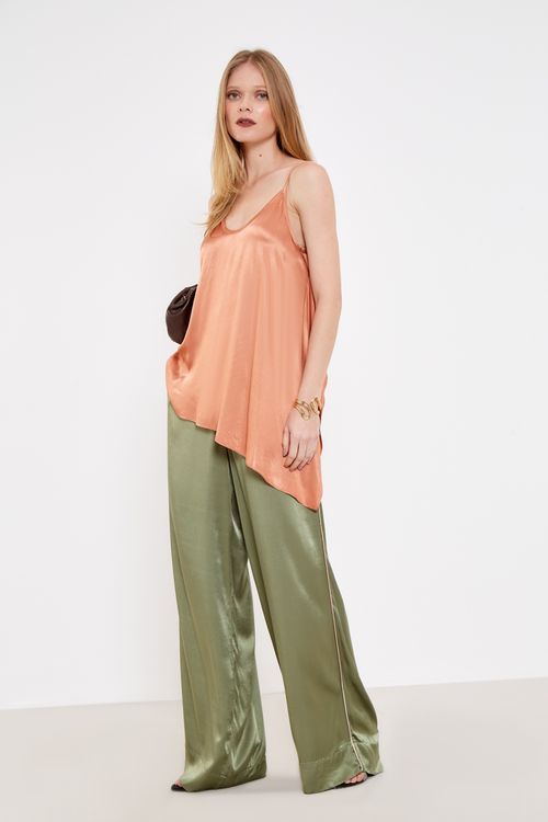 Calça Pantalona Alfaiataria - Verde Ghaia