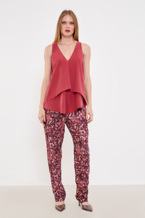 Blusa Camadas Casual Ii - Vinho Momento