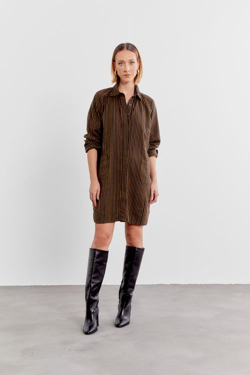 Vestido Curto Ruka - Listrado
