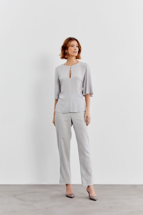 Blusa Gota Amarração - Cinza Blue