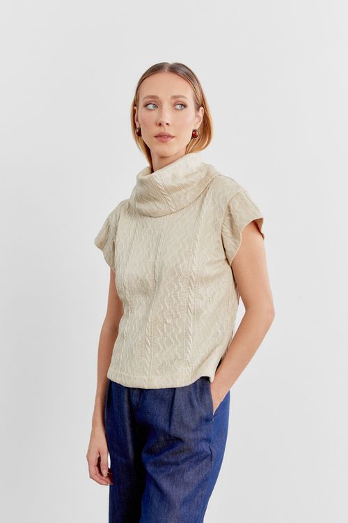 Blusa Malha Tricot Tracces - Off White