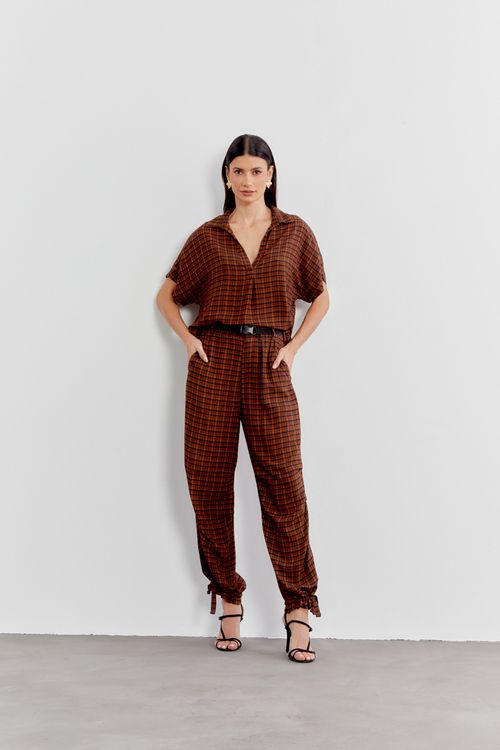 Calça Estampa Pilar Mini Com Cinto - Est Pilar Mini