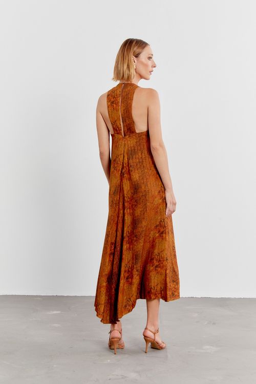 Vestido Midi Estampa Duna Lurex - Est Duna