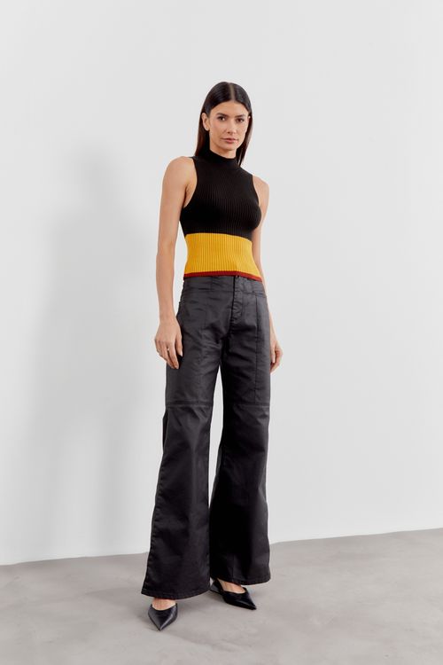 Blusa Tricot Cores - Preto