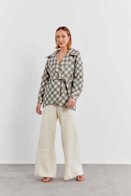 Casaco Estampa Pilares Oversize - Est Pilares
