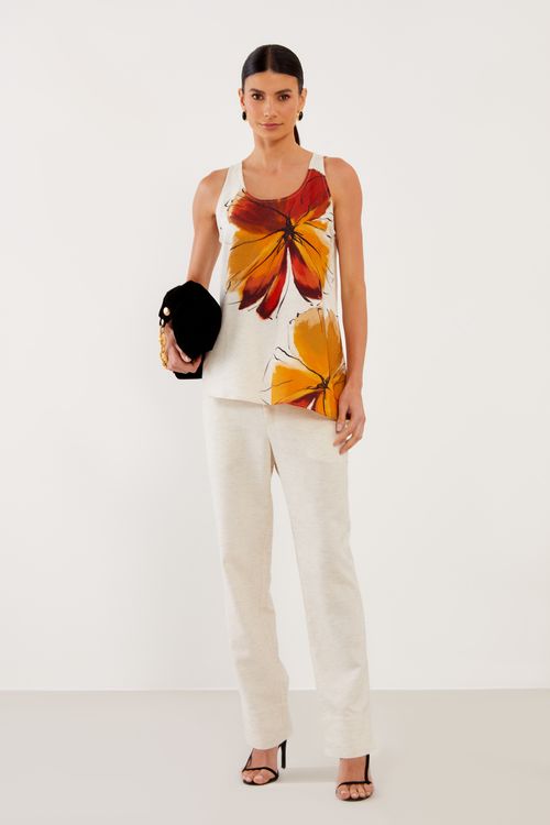 Blusa Assimétrica Estampa Lina Maxi - Est Lina Maxi
