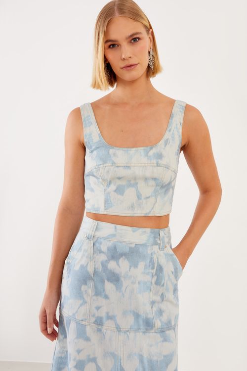 Top Sarja Estampa Linhares - Est Linhares
