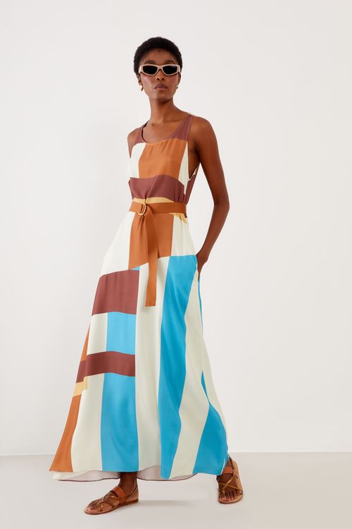 Vestido Midi Estampa Riva - Est Riva