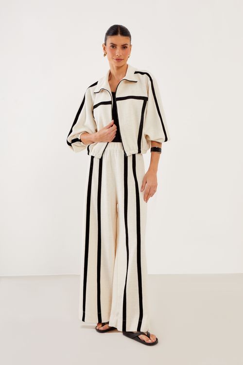 Casaco Malha Esportivo - Off White