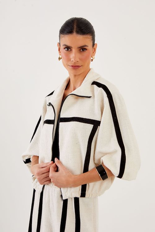 Casaco Malha Esportivo - Off White