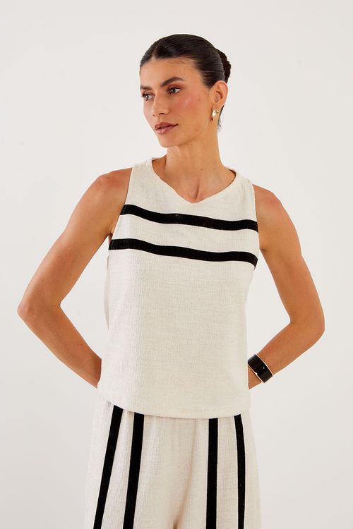 Regata Malha Esportivo - Off White