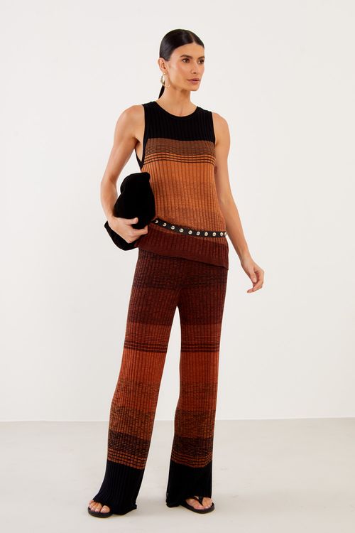 Calça Tricot Degradê - Multicolor