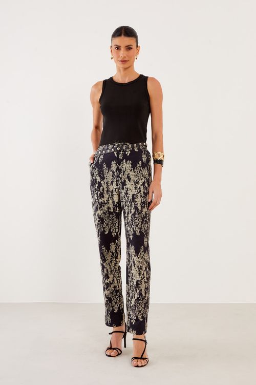 Calça Estampa Pita Black Elástico - Est Pita Black
