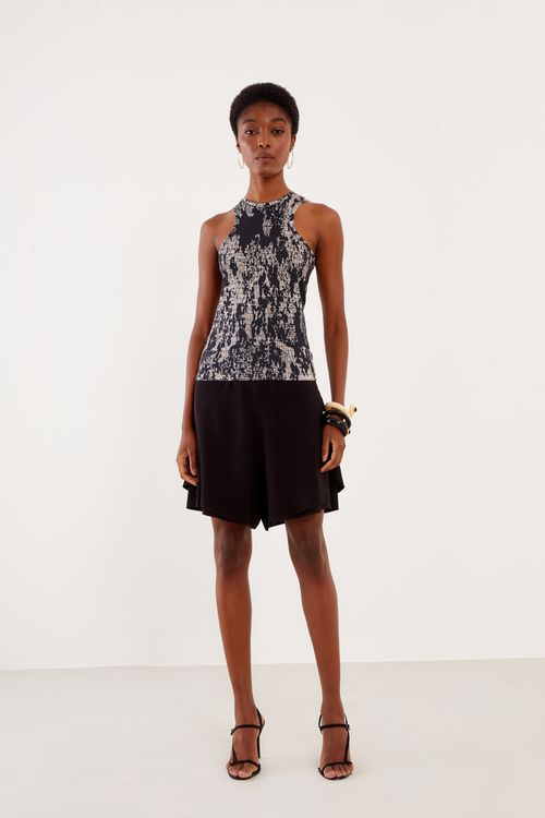 Regata Malha Estampa Pita - Est Pita Black