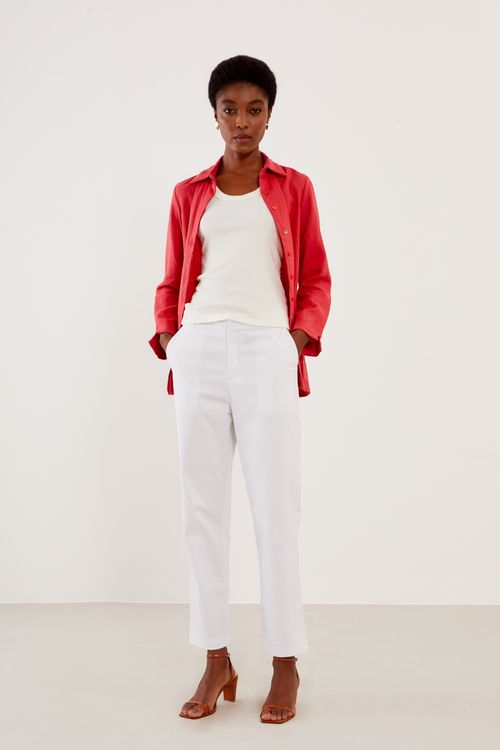 Calça Sarja Bolso Faca - Off White