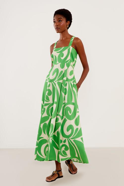 Vestido Midi Estampa Voltas - Est Voltas