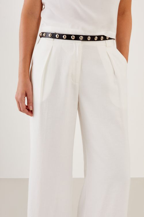 Calça Alfaiataria Casual - Off White