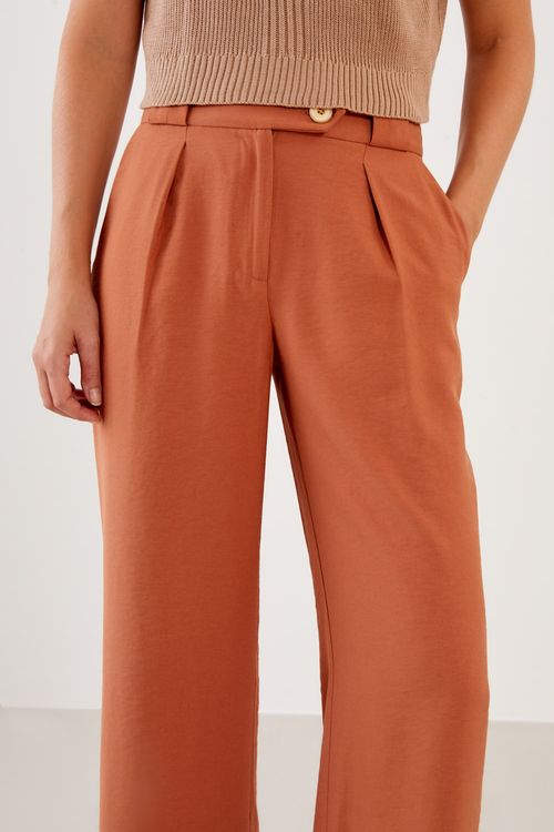 Calça Reta Alafaiataria - Caqui Corda