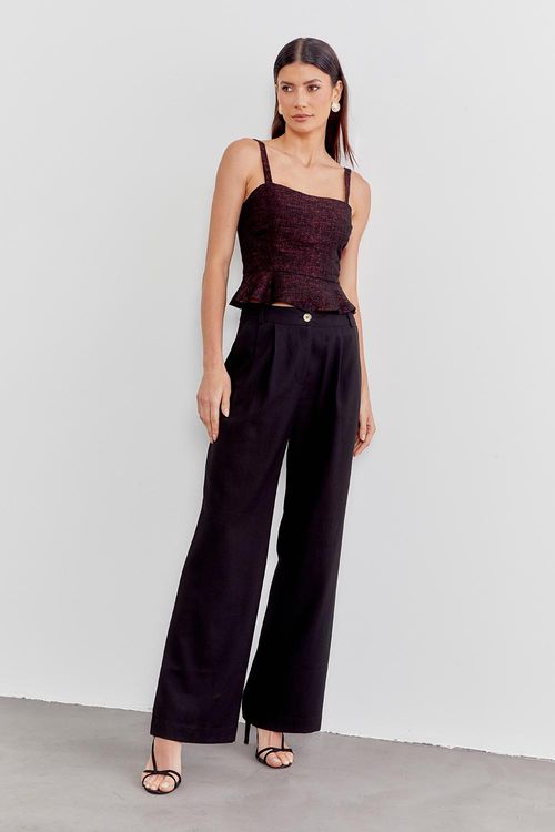 Blusa Malha Estruturada - Preto